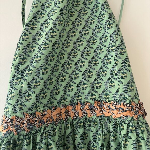RHODE Salena Halter Maxi Dress, Garden-Print Mint Green - Picture 4 of 5